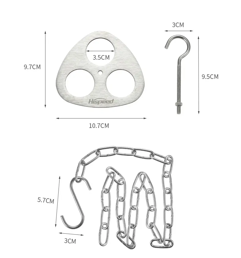 HISPEED Outdoor Hanging Pot Tripod Hiking Survival Stainless Fire Camping Tripod for Cooking