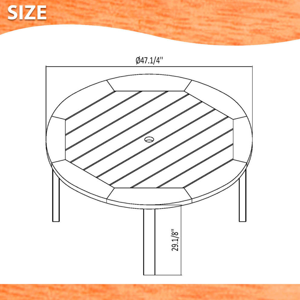 Amazonia Monza 5 Piece Outdoor Round Dining Set With Black Aluminum Chairs   Midcentury   Outdoor Dining Sets   by Amazonia  Houzz