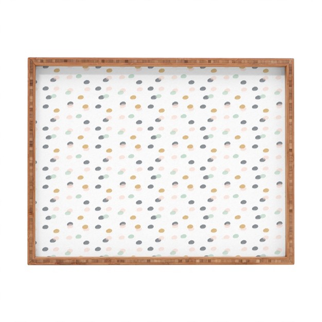 Hello Twiggs Pastel Bubbles Rectangle Bamboo Tray Deny Designs