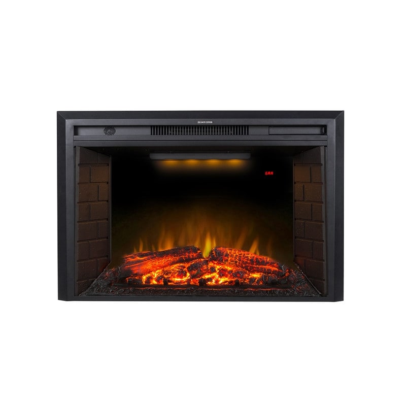 Electric Fireplace Insert Heater with Overheating Protection  Fire Crackling Sound  Remote Control  750/1500W