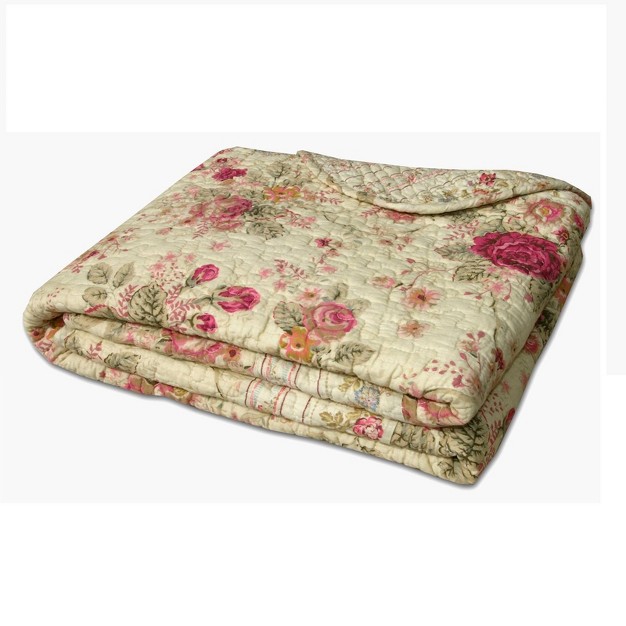 Antique Rose Throw Blanket Greenland Home Fashions