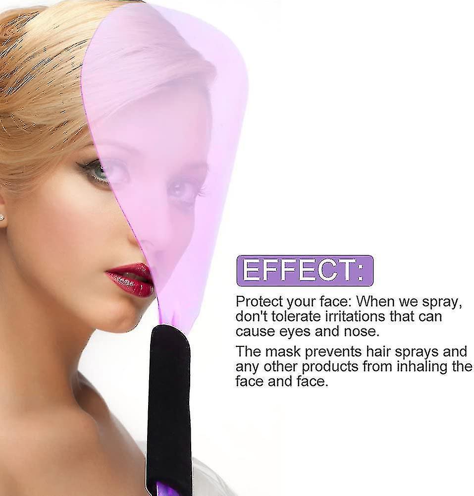 Professional Hairspray Mask， Unbreakable Transparent Spray Shield Hair Salon Plastic Hairs