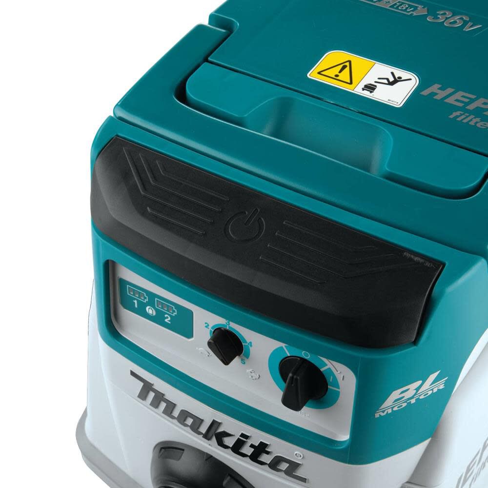 Makita 36V 18V X2 LXT 2.1 Gallon HEPA Dry Dust Extractor Bare Tool XCV21ZX from Makita