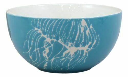 1 Pack Of 2 Nautical Ocean Marine Jellyfish Abstract Blue Bowls 18oz Decor EBR02