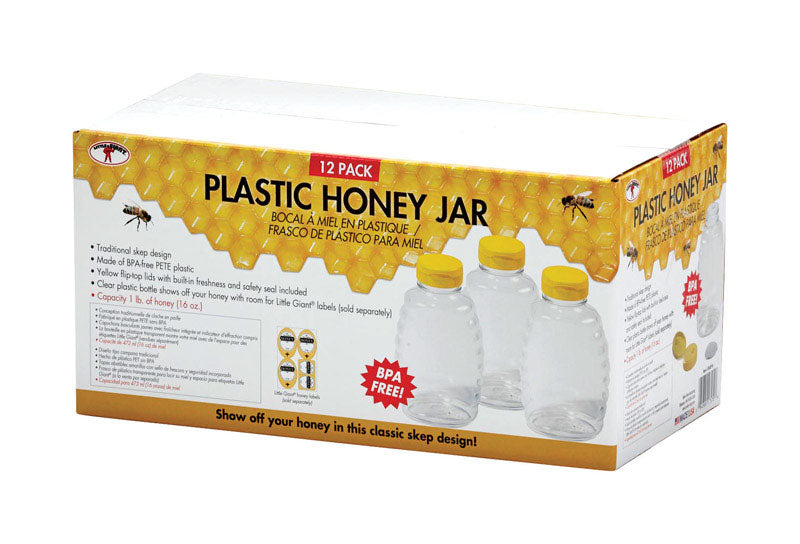 PLASTIC JAR 16OZ