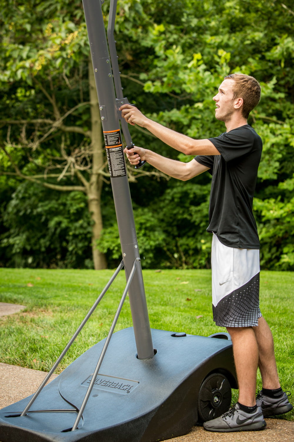 Silverback SBX 54 In. Backboard Portable Basketball Height-Adjustable Hoop System