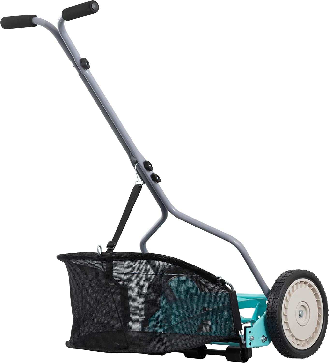 American Lawn Mower Company 1304-14GC 14-Inch 5-Blade Push Reel Lawn Mower with Grass Catcher， Mint