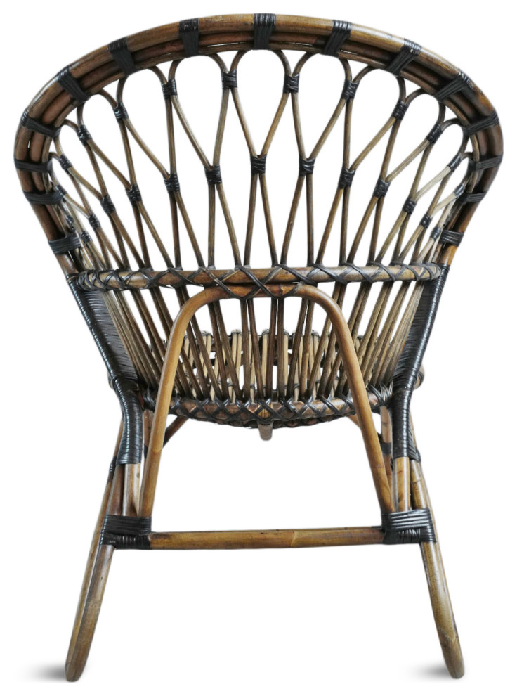 Tea Stain Bamboo and Rattan Side Chair   Tropical   Armchairs And Accent Chairs   by Design Mix Furniture  Houzz