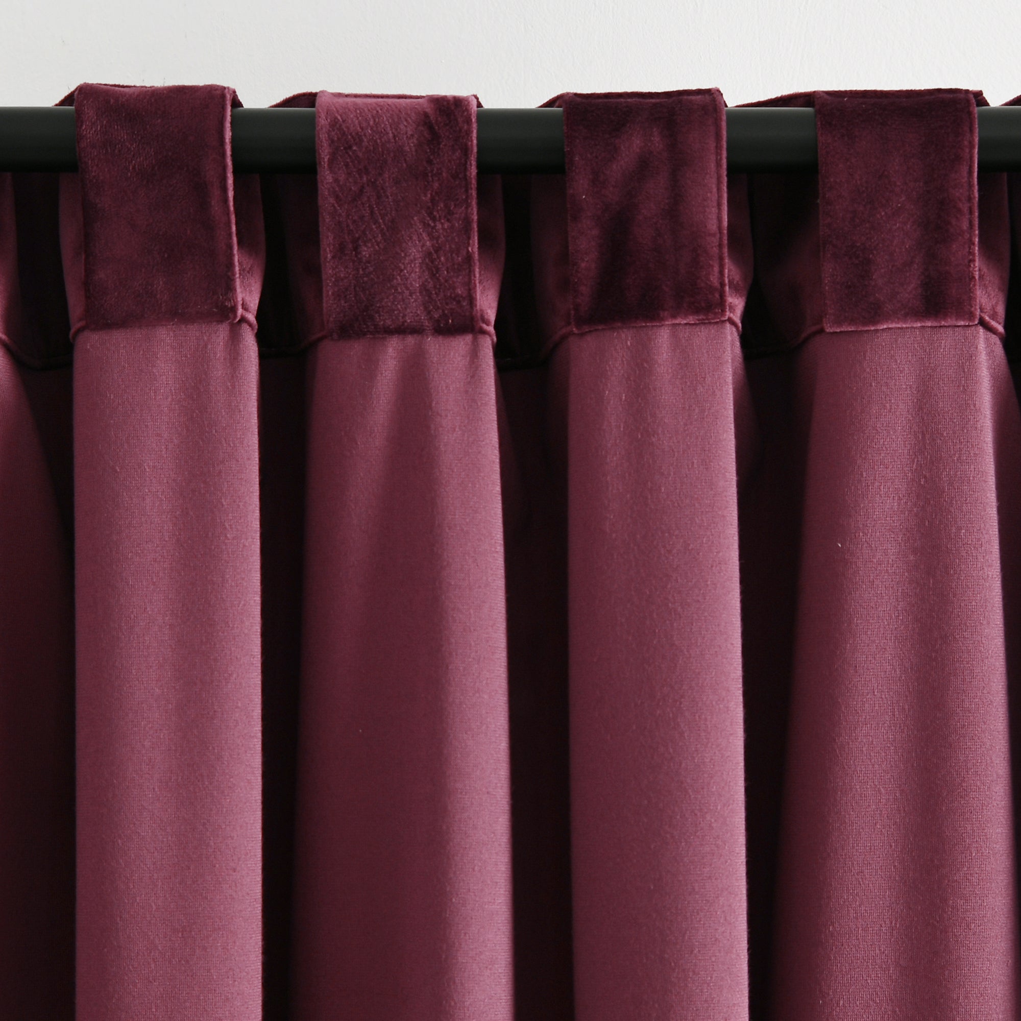 Prima Velvet Solid Back Tab Rod Pocket Light Filtering Window Curtain Panel Set