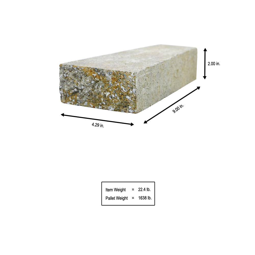 Pavestone RockWall 2 in. x 4.25 in. x 9 in. Yukon Concrete Wall Cap (320 Pcs.  89 sq. ft.  Pallet) 79950