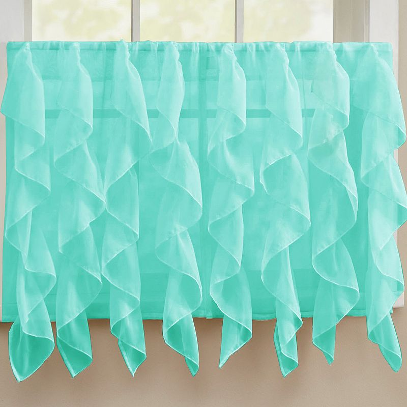 Sweet Home Sweet Home Collection Sheer Voile Vertical Ruffle Valence