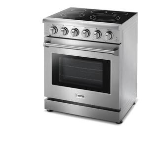 Thor Kitchen 30 in. 4.55 cu. ft. Single Oven Electric Range with Convection in Stainless Steel HRE3001