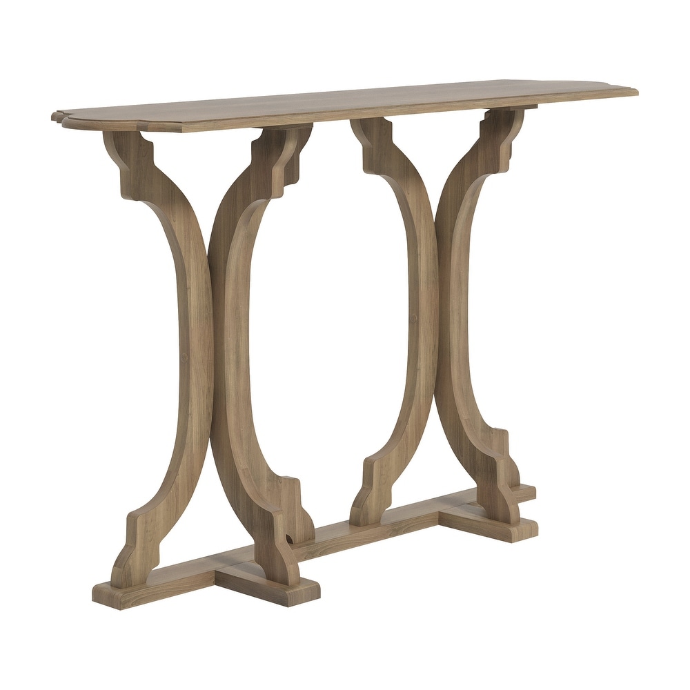 GALANO Doynton 45.9 in. Oval Solid Wood Console Table