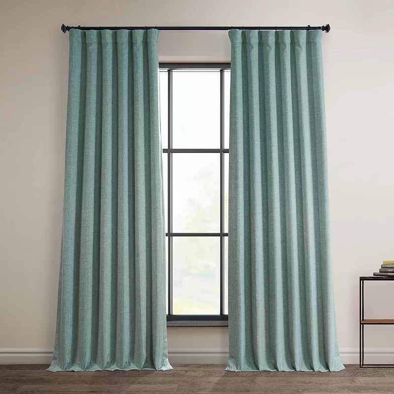 EFF Faux Linen Blackout Window Curtain