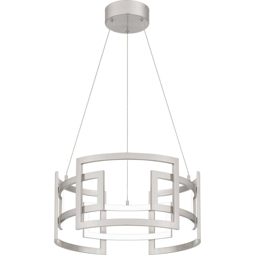 Hampton Bay Tercero 23-Watt Brushed Nickel Integrated LED Pendant HD6246A1