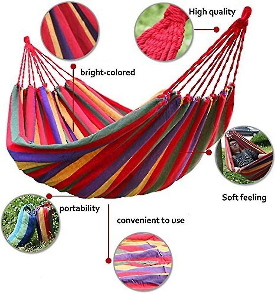 Outdoor Single/double Garden Cotton Camping Hammock(roung，190cm*150cm)