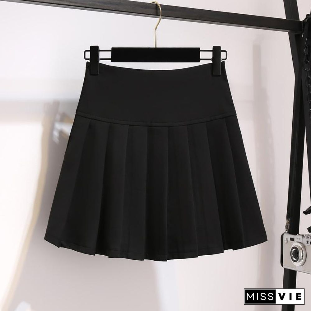 Chic Blouse+High Waist Pleated Skirt P10733