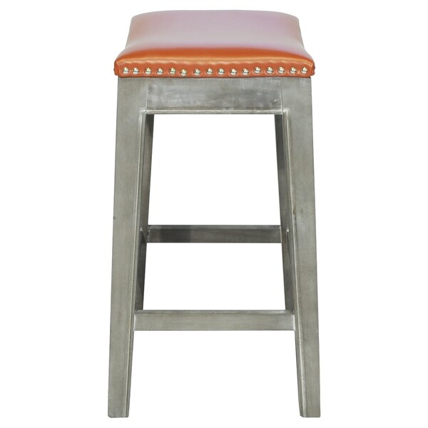 Elmo Bonded Leather Saddle Seat Counter Stool