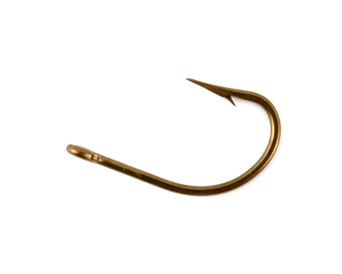 Mustad OShaughnessy Short Shank Hook 8 Pack Size 4/0 Bronze - 49415712