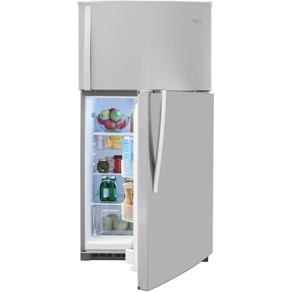 Whirlpool 21.3 cu. ft. Top Freezer Refrigerator in Monochromatic Stainless Steel WRT541SZDM