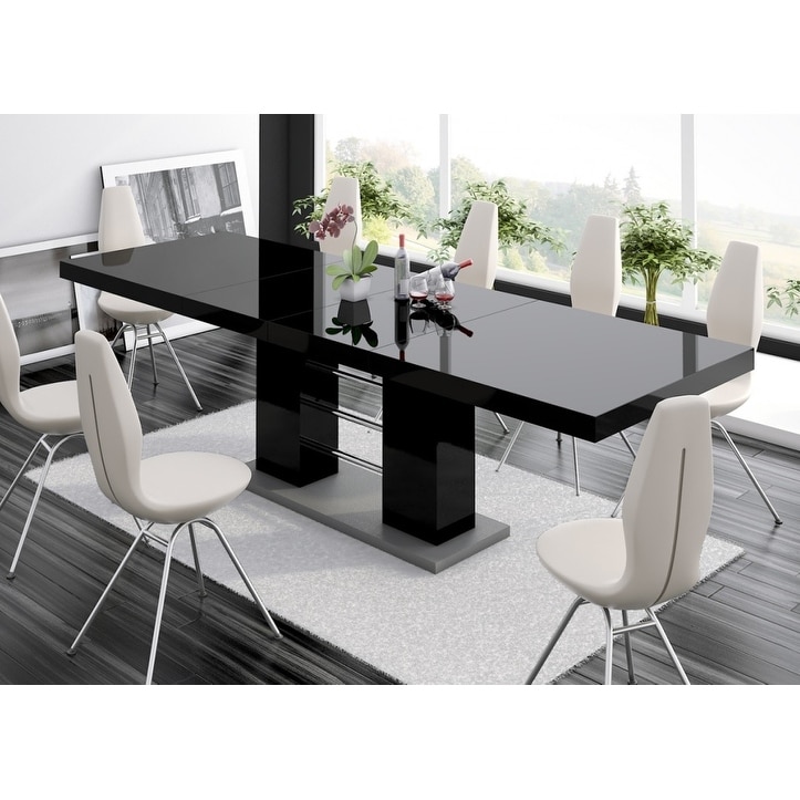 LINOSA High Gloss Dining Table with Extension