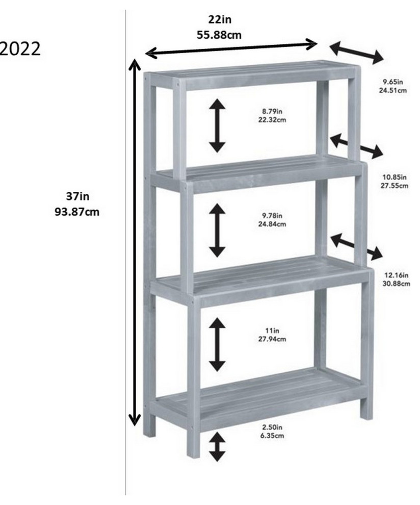 37 quotWhite Four Tier Step Bookcase   Transitional   Bookcases   by HomeRoots  Houzz