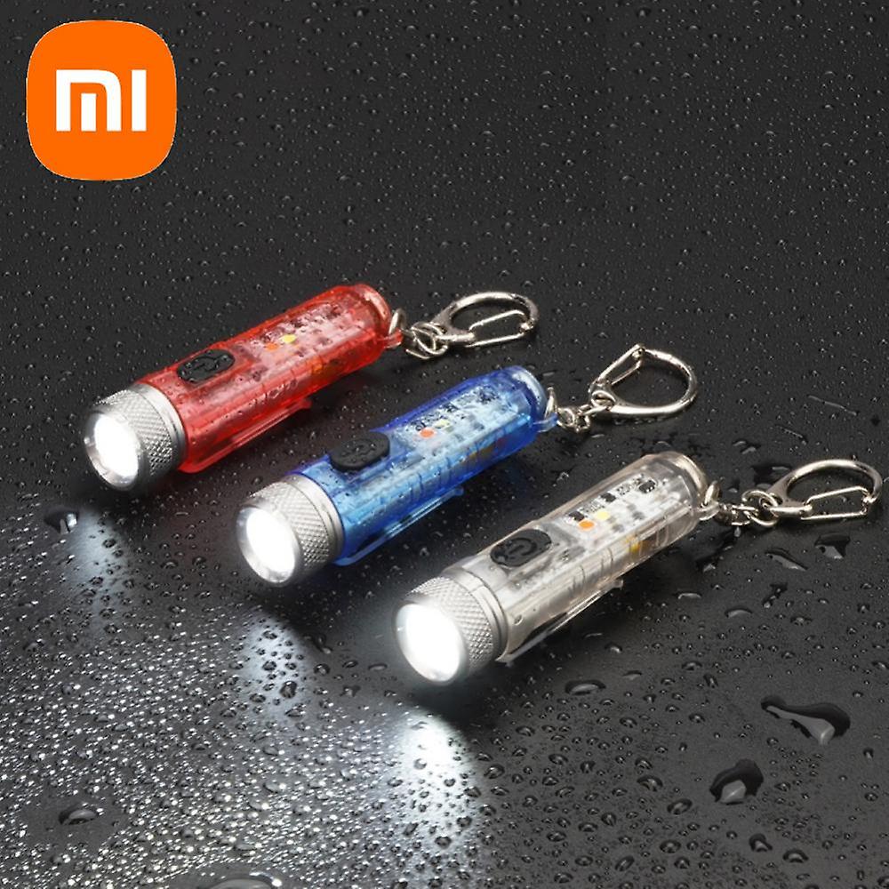 Xiaomi Flashlight Usb Charging Key Chain Flashlight Mini Small Portable Flashlight 10 Light