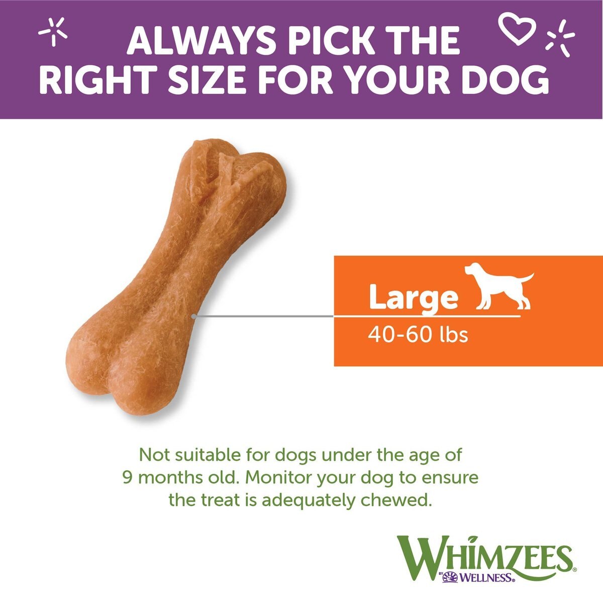 WHIMZEES Rice Large Bones Dental Dog Treats