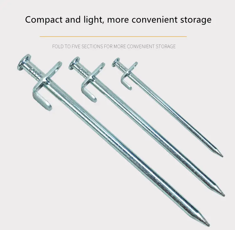 Factory wholesale white steel titanium tent nail outdoor tools other camping   hiking products 20 30 40 cm screw tent pegs