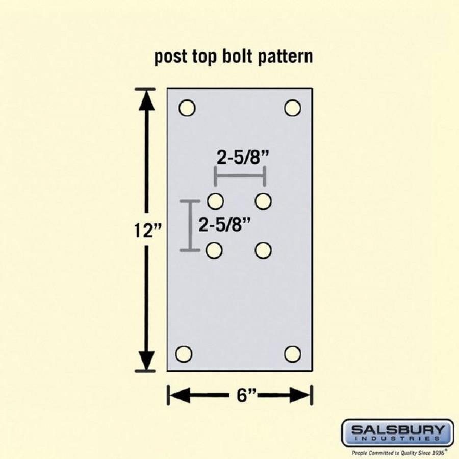 Salsbury Industries Standard Post，Black 4895BLK