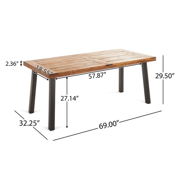 Della Acacia Wood Dining Table