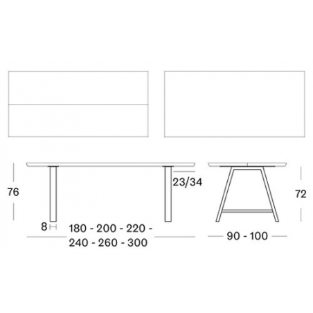 Table repas Albert 220X100CM Vincent Sheppard - Mobilier Intérieur - GRIIN