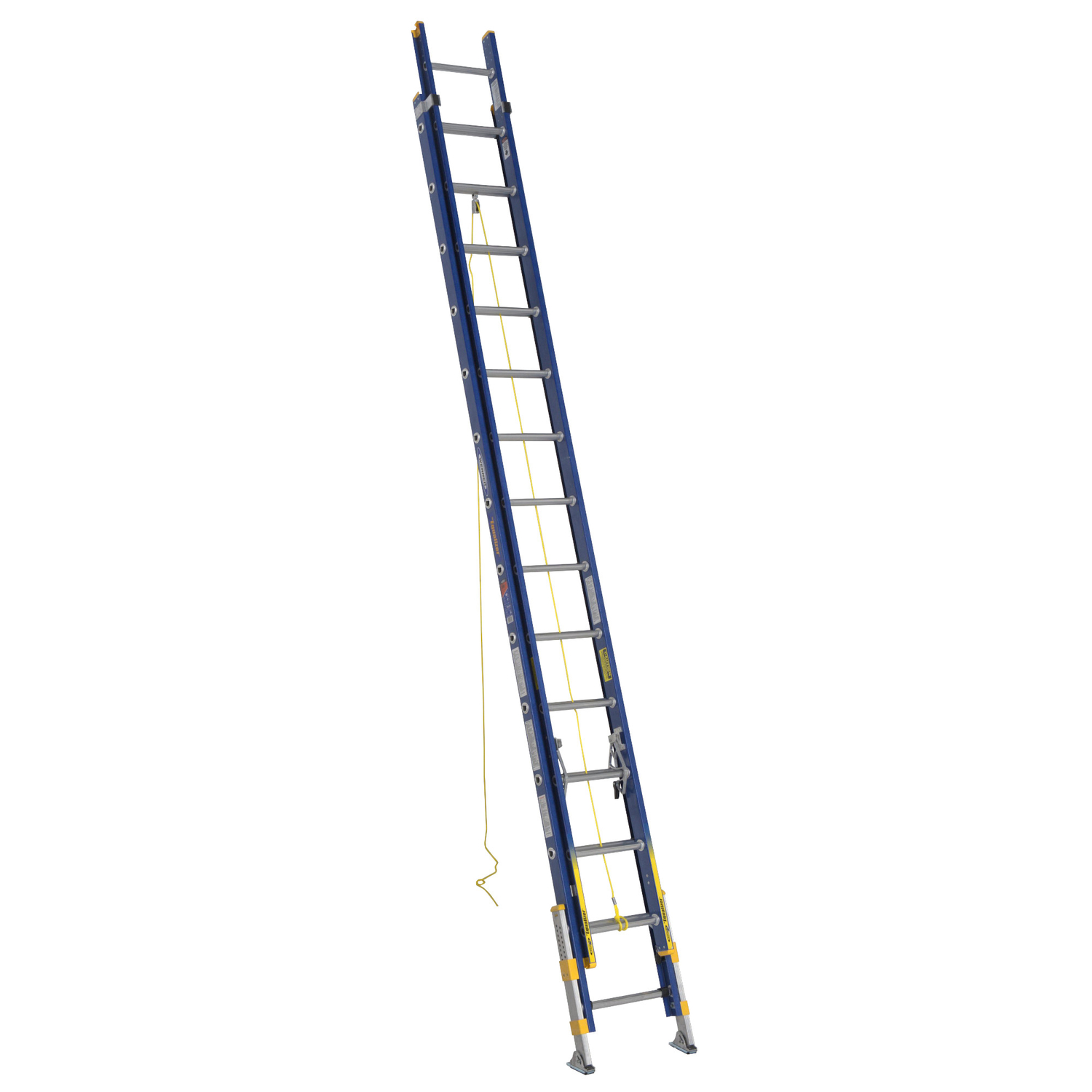 Werner Equalizer 28 ft. H Fiberglass Telescoping Extension Ladder Type IA 300 lb. capacity