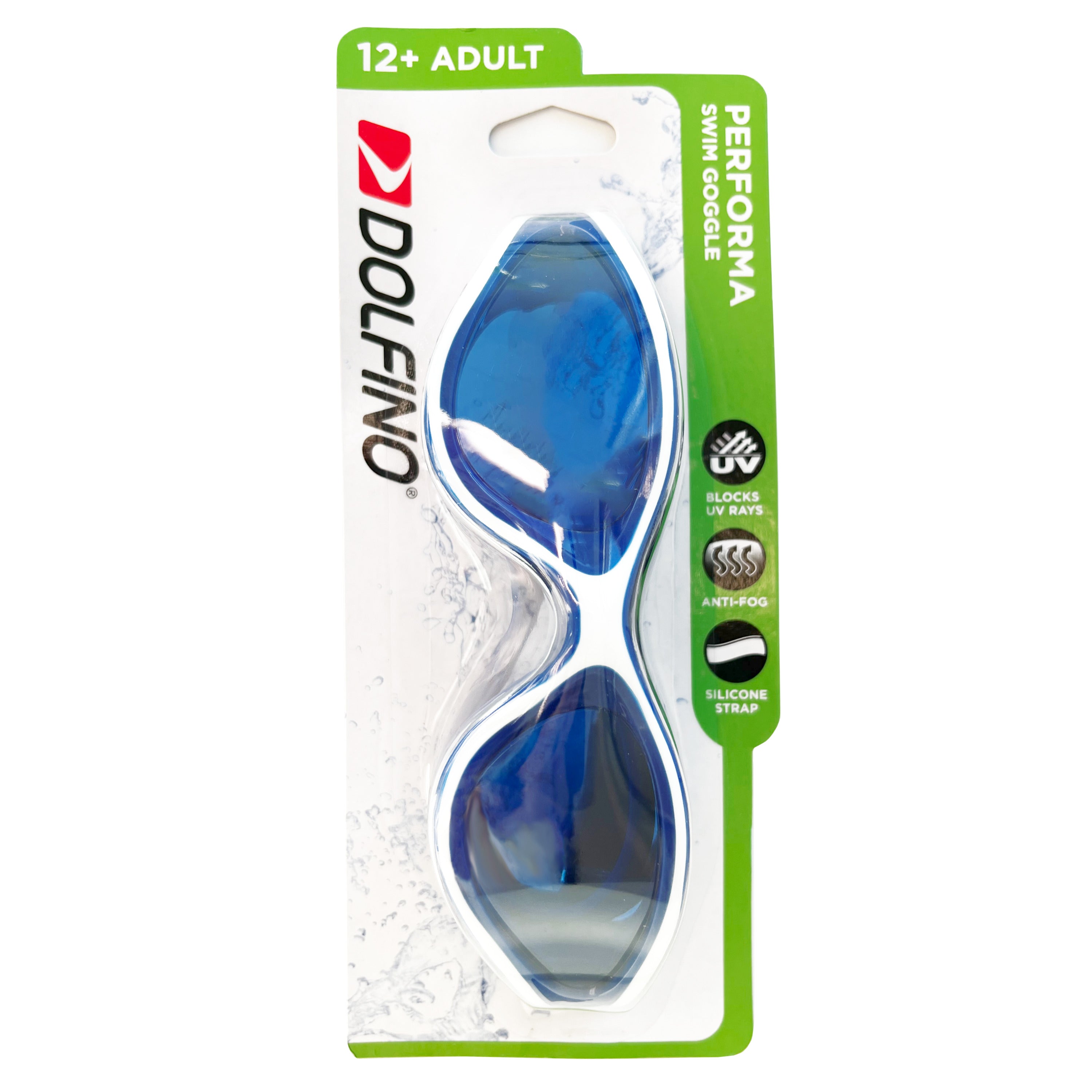 Dolfino Performa Blue and White Swimming Sport Goggles