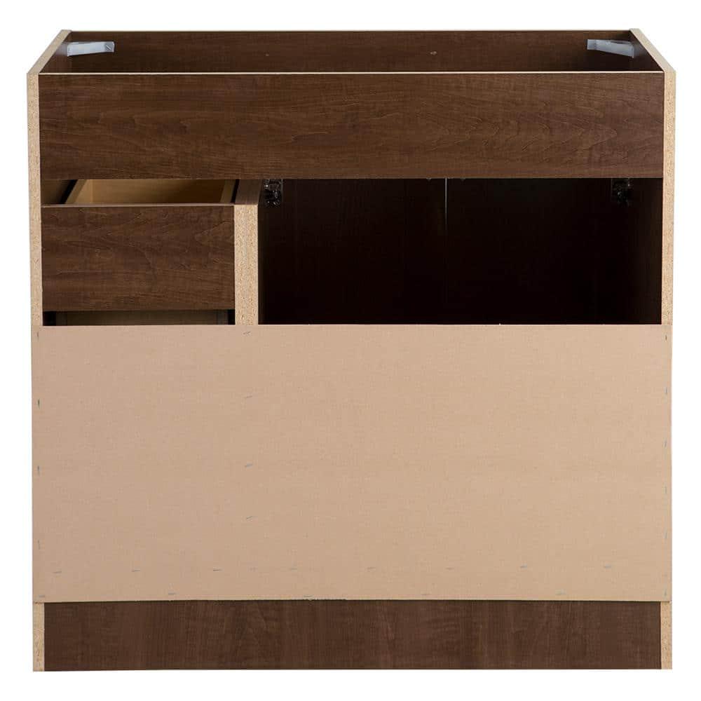 Glacier Bay Glensford 3598 in W x 2165 in D x 3421 in H Bath Vanity Cabinet Only in Butterscotch