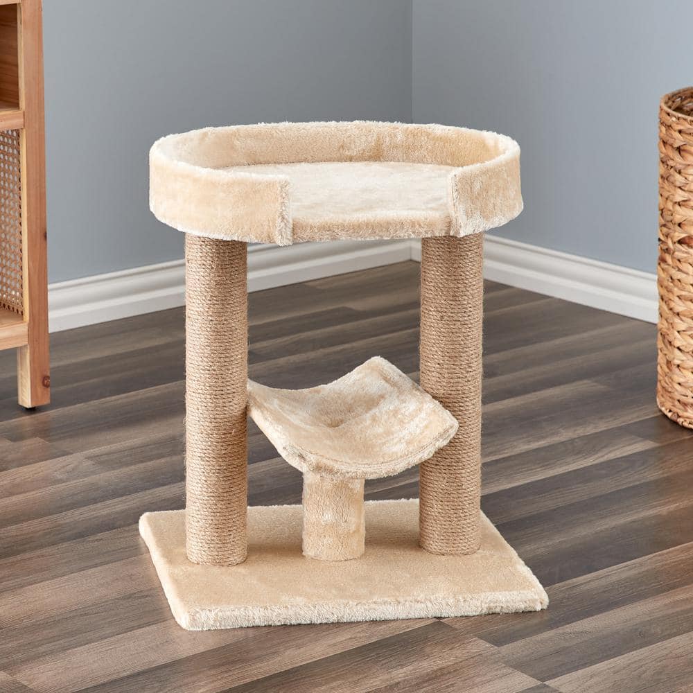 Two By Two 21.1 in. Laurel Cat Tree and Perch 26