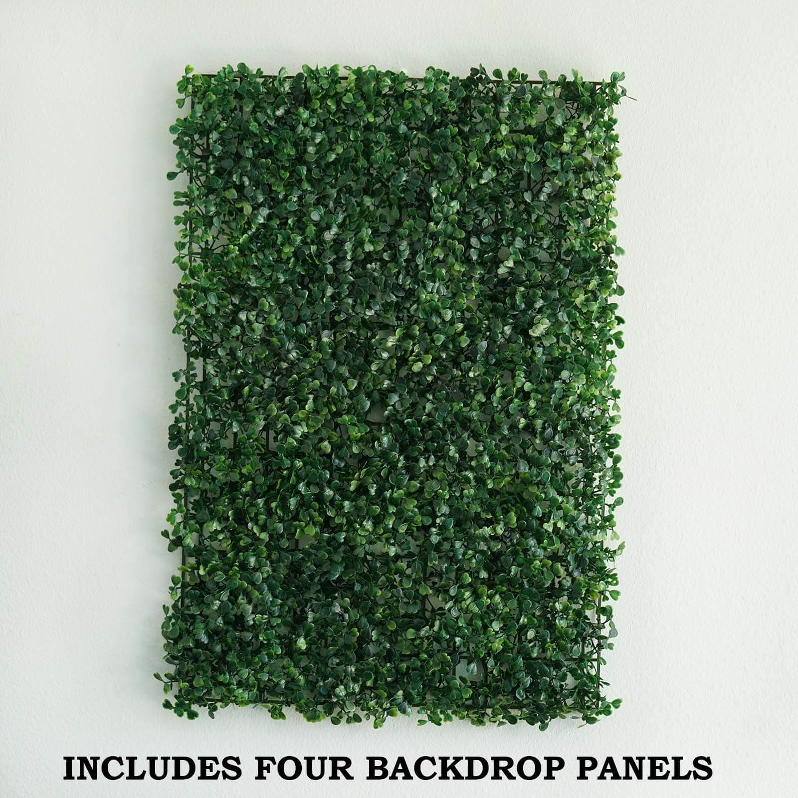 Dark Green Boxwood Hedge Garden Wall Backdrop Mat 4 Artificial Panels 11 Sq ft.