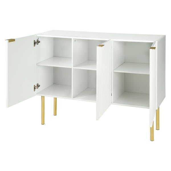 Sideboard Cabinet with Gold Metal Legs and Handles