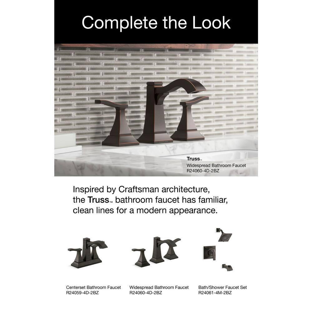 KOHLER Truss 8 in Widespread 2Handle Bathroom Faucet in OilRubbed Bronze