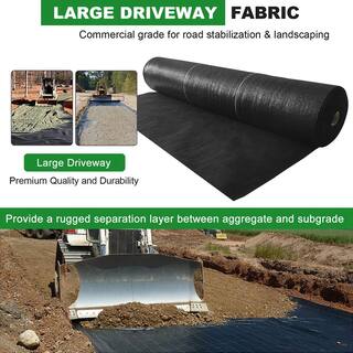 Agfabric 5 ft. x 50 ft. 4.8 oz. Garden Weed Barrier Fabric Premium Compound Heavy-Duty Weed Mat Fabric GC480550B