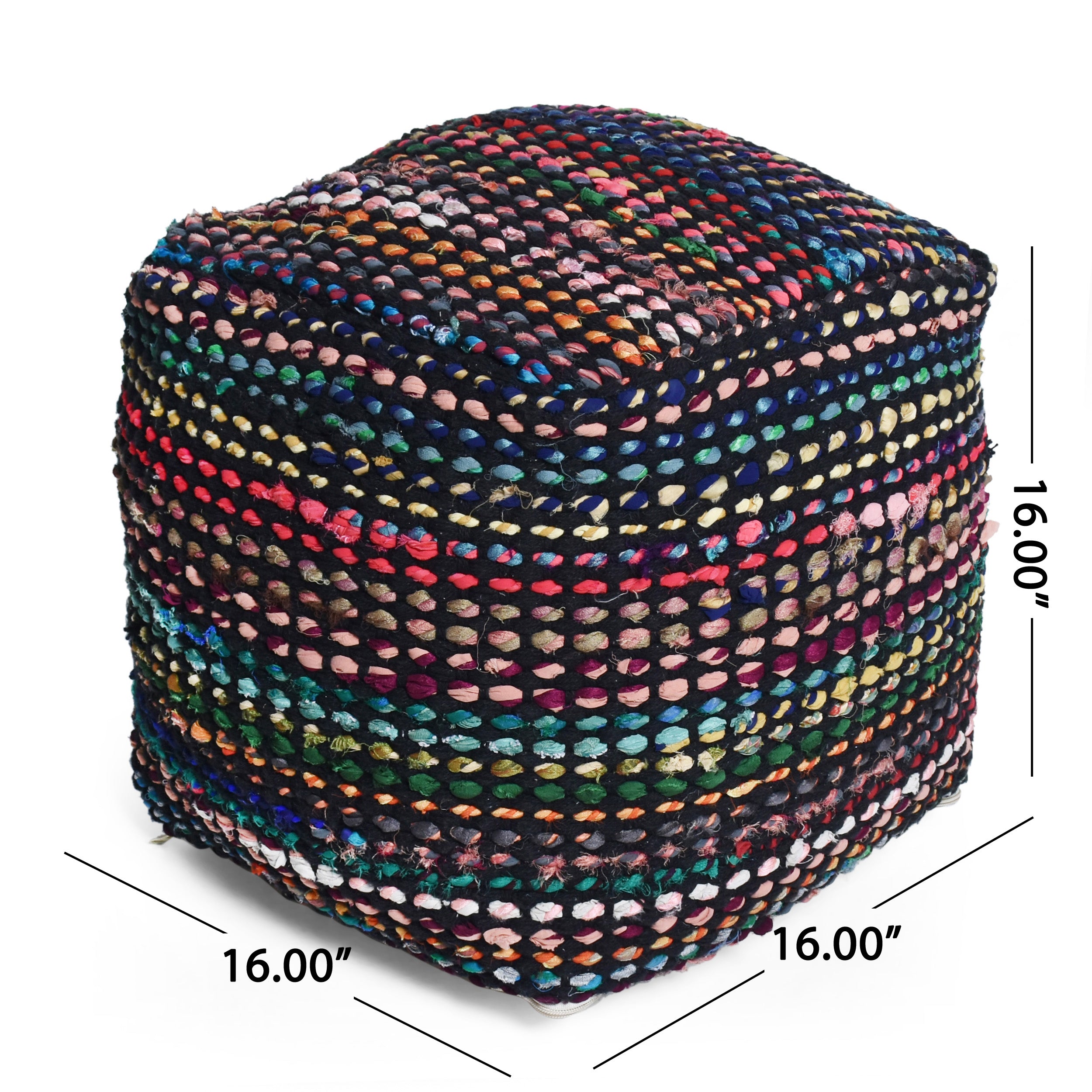 Naholo Handcrafted Boho Fabric Pouf