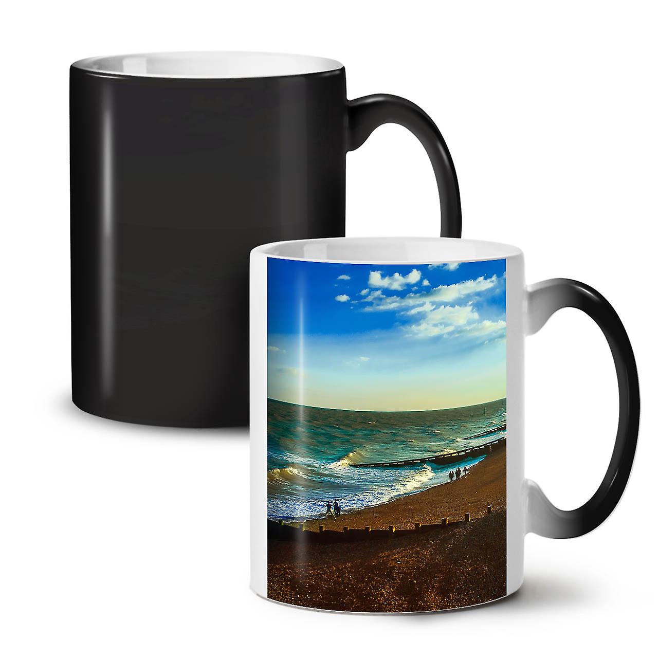 Storm Wave Ocean NEW Black Colour Changing Tea Coffee Ceramic Mug 11 oz | Wellcoda