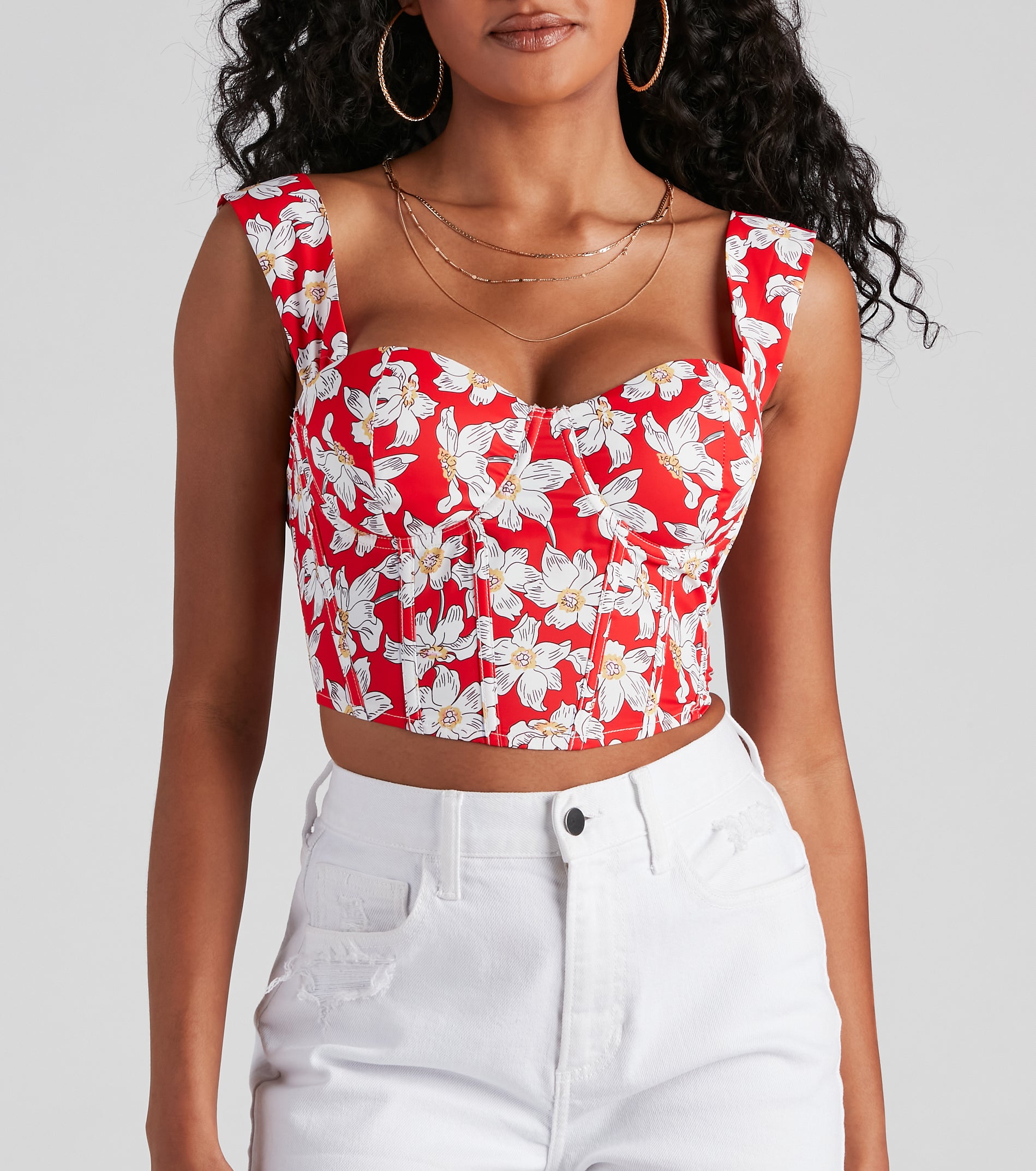 Sunny Day Floral Corset Top