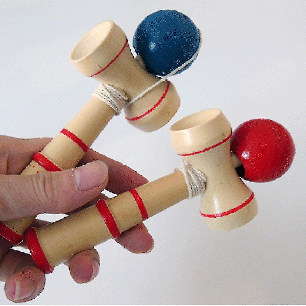 Random Color 12CM Wooden Juggling Ball Toy Stress Relief Educational Toy