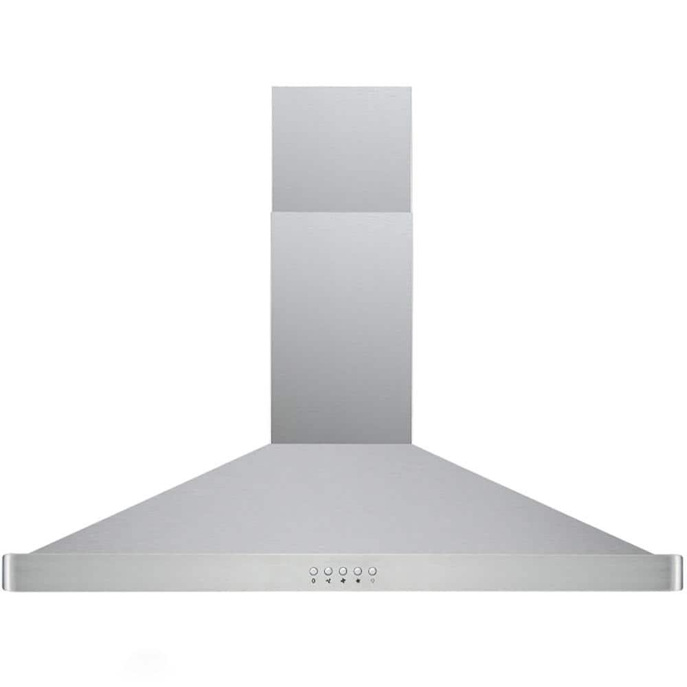 Cavaliere 30 in Wall Mount Range Hood in Stainless Steel with Professional Baffle Filters LED lights Push Button Control