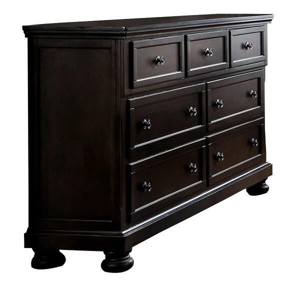 Wooden Transitional Style Dressing Table With Hidden Drawers， Dark Brown