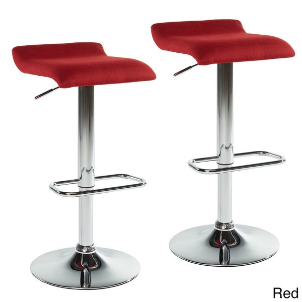 Fabia II Faux-leather or Fabric Adjustable Height Stool (Set of 2)