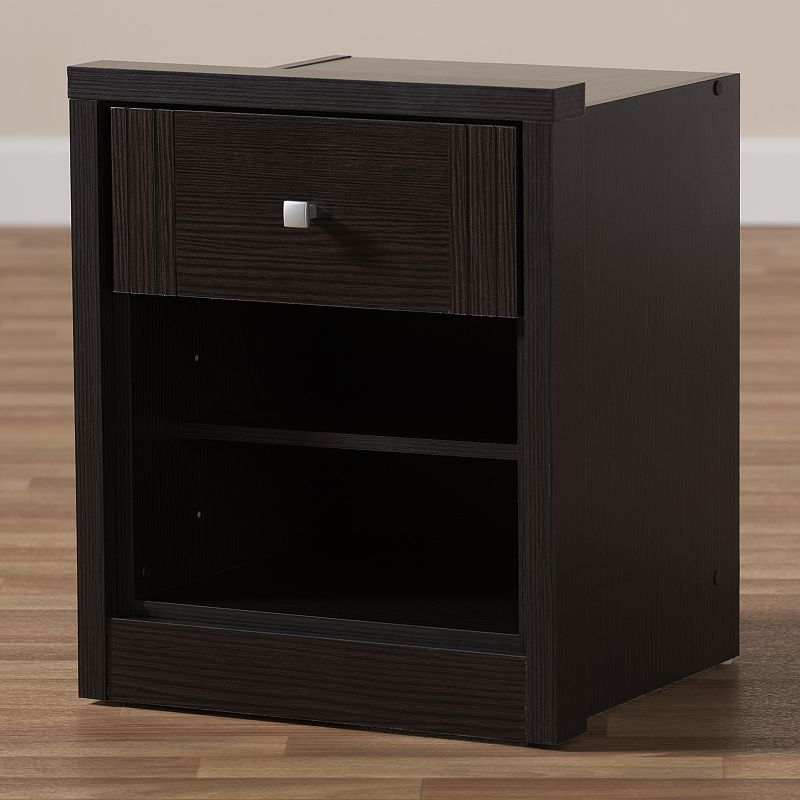 Baxton Studio Danette Espresso Nightstand