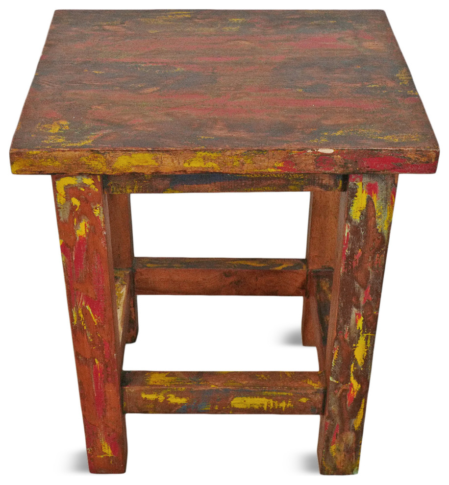 Salvaged Boat Wood Table 2   Rustic   Side Tables And End Tables   by Design Mix Furniture  Houzz