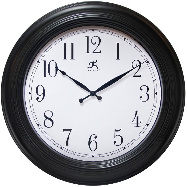 Classic Wall Clock Black Infinity Instruments